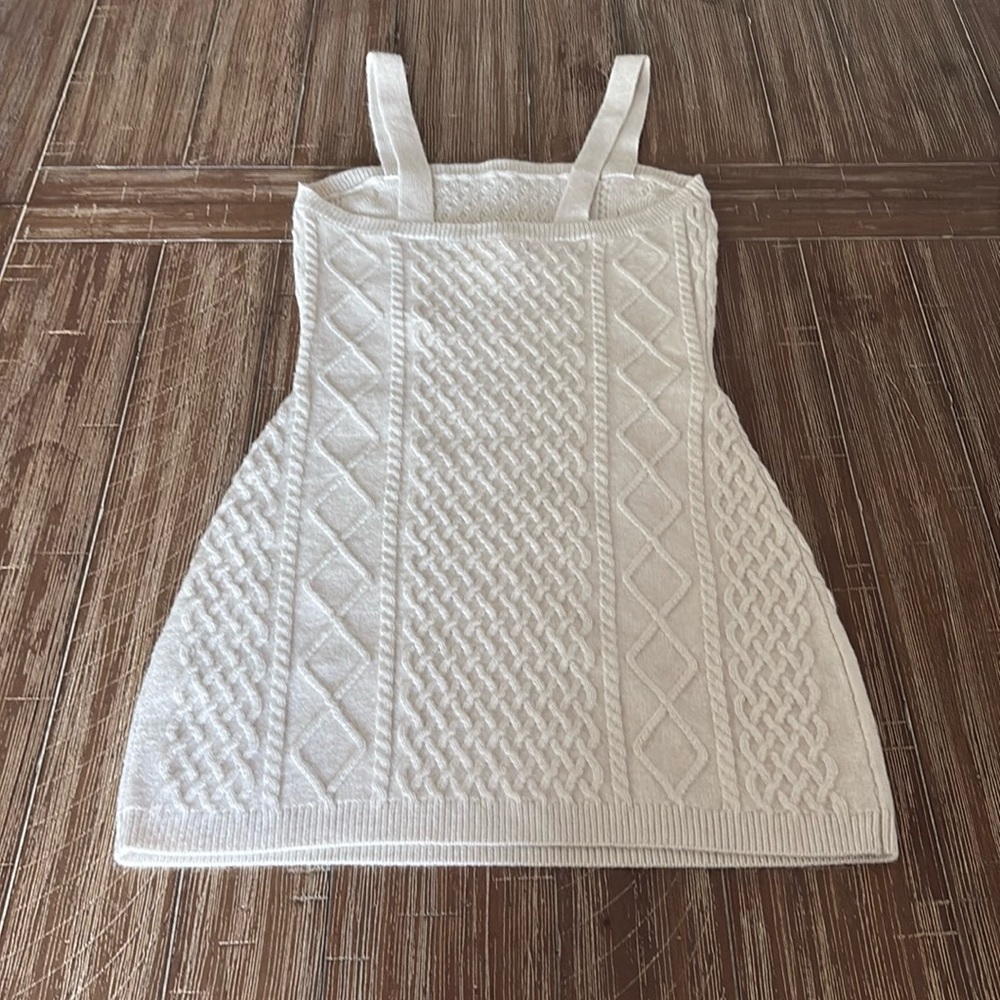 Cream, Sweater dress, mini.